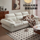Quanyou Home Fabric Sofa Living Room Modern Simple Small Apartment Straight Row Removable and Washable White Ou Sofa Home