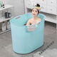 Qinkai Badewanne Badewanne Erwachsener Badewanne Ganzkörperbadeweiche Abdeckung Großes Badewanne verdickter Haushaltsbadeartefakt [677] Hellrosa + Hanging Basket 200 Jin [Jin ist 0,5 kg]