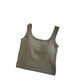 
New summer simple hot girl versatile wide shoulder girl pure cotton vest comfortable slim and breathable women's cotton underwear Green L (105-125Jin[Jin equals 0.5 kg])