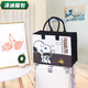 Yunluo felt storage cartoon travel bag large capacity outing storage bag luggage bag trolley case can be covered brown Lk height 30 width 40 side width 20