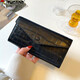 Carpintería (tucano) nueva billetera de cuero para mujeres larga capacidad de gran capacidad patrón de bolsas de mano de moda de cuero suave múltiple tendencia de la tendencia del clip negro largo. 9579