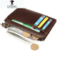 
PLOVER cross-border genuine leather wallet men's portable credit card bag coin clip European and American retro anti-theft card swipe bag black