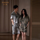 Shaqian 2025 new short-sleeved couple pajamas summer cool modal cotton men's home wear women's suit high-end