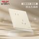 Delixi Switch Socket CD295 Ultra-dünner Matt Matt Large Panel 86 Typ versteckte silberne Zimt gelb Fünf-Loch 10A