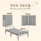 折叠床单人家用简易床办公室午睡神器宿舍午休小床出租屋铁床 灰色 双折 海绵款宽80CM