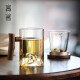 温诗欧个人专用泡茶杯茶水分离男士带把喝茶水杯玻璃日式观山茶道杯子 9194鸿崖三件杯榉木450ML 200mL(含)-400mL(含)