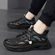 
Changxiang Huili men's shoes in summer new mesh breathable casual shoes soft sole running non-slip heightened sports trend dad shoes men F683 black 41