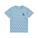 MLB trendy brand NY couples diamond presbyopia full print T-shirt casual short-sleeved same style 24 summer half-sleeved DT-9923 khaki L recommended 130-150Jin [Jin equals 0.5 kg]