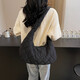 Yunduo Puff Bag Women's 2025 New Fashion Summer Shoulder Bag Niche Ins Fashionable and Versatile Commuter Underarm Bag Black