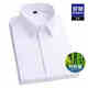 Lomon [Bamboo Fibre] Shirt's Men's Summer Business Casual Fin Finting Versatile Facile To-Making Shirt White à manches courtes 42