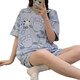 Jingpufei pijama dulce para mujeres en el verano Linda ropa para el hogar de mangas 2025 Guangzhou trece líneas 683 Sleeping Dog 185 2xl Código [sugerido 125-150Jin [Jin equivale a 0.5 kg]]