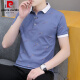 Pierre Cardin Lapa de verano Camiseta de manga corta para hombres Jóvenes casuales de cuello de la juventud superior Versátil Versátil Camisa delgada del delgada Camisa blanca QY679 XL 135-145Jin [Jin iguala 0.5 kg]