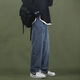 Peak Pauluo (Dingfengbaoluo) jeans men's tide brand loose straight port wind wide leg leisure spring and summer long pants men 722 retro blue m