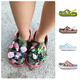Crocs (Crocs) Sandales d'été Sandales Chaussures de trou léger Crocs Parent-Child Beach Shoes Flagship officiel Authentic 203072-4O5 Blue Flashing Style 22 -23 (C6) 130 mm