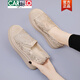 
CARTELO lace mesh breathable inner heightened fisherman shoes for women thick sole 2025 summer thin hollow cloth shoes small size casual single shoes JST 1283 Khaki 35
