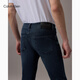 Calvin Kleinjeans25 Frühlings- und Herbst -Herren -Trendy Retro Casual Pendler Dunkelblau Waschuhr Stretch Slim Jeans