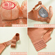 Ropa interior bordada de alta gama de lujo Langsha Light para mujeres sin anillos de acero y senos pequeños para el sujetador de mujeres engrosados ​​para recolectar el ajuste de los senos Tipo 9902 [Single Piece] Rojo 70A 32A