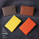 HANATORA flower tiger card bag men and women cowhide high-end business bank card case mini card clip card bag ID gift box gift brown