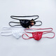 Zi Jiafu Y sexy men's lace transparent hip thong double underwear sexy breathable sexy underwear black 100-170Jin Jin equal to 0.5kg inner wear