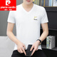 Pierre Cardin (Pierre Cardin) Ice Seide Modal Cotton Herren-Kurzärmel-T-Shirt 2025 SOMMER NEUE Modemarke Hong Kong Style Herrenstil [Vatertagsgeschenk] Q691 White M Vorschlag: 90-100jin [Jin gleich 0,5 kg]