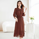 Tinte und Wash Beauty [Seidenholzohren] Zhongdashu Sommer plissierter Maulbeer-Seidenkleid für Frauen, schlanker Rock mit mittlerer Länge 9272 Weiß L (115-125jin [Jin ist gleich 0,5 kg])