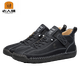 Zapatos de hombres viejos zapatos de cuero de cuero genuino genuino 2025 nuevas zapatillas de moda retro talla 48 zapatos para hombres de gran tamaño LRT9888 negro 38