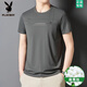 Playboy (Playboy) Brandneu 2025 Mulberry Seide Kurzärärmelte T-Shirt für Männer rundes Nacken-T-Shirt für Sommereis. Seiden halbärmelige Herren-Top 733 Dunkelgrau M 165100-120jin [Jin entspricht 0,5 kg]