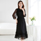 Tinte und Wash Beauty [Seidenholzohren] Zhongdashu Sommer plissierter Maulbeer-Seidenkleid für Frauen, schlanker Rock mit mittlerer Länge 9272 Weiß L (115-125jin [Jin ist gleich 0,5 kg])
