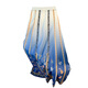 Han Qiumgs neuer chinesischer Stil verbesserter Hanfu Retro Retro Chinese Style Gedruckter ethnischer Stil Klassischer Rock Retro-Gradienten-Pferdegesichtsrock 12128 Blau gedruckter Pferdegesichtsrock m