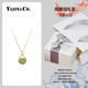 Yijin S925 sterling silver necklace women's niche design high-end lucky bag Hetian jade necklace round bead clavicle Valentine's Day gift exquisite gift box lucky bag Hetian jade necklace