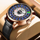 Pindu [play carte watch] jeu de jeux de jeu série de jeux de jeu masculin Roulette entièrement automatique mécanique montre lumineuse tendance masculine 6626 rose coquille de jeu de jeu de jeu noir ceinture noire