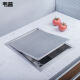
304 stainless steel bar invisible small sink single slot mid-island with damping cover hidden mini wash basin 4839 flip cover cup washer damping model + lifting cooling