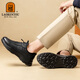 Laorentou (LAORENTOU) men's sports thick-soled walking shoes spring and autumn outdoor business fashion casual shoes men's LA15637 black 41