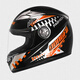 Anchi helmet (Anchi)yongfu motorcycle helmet full helmet men and women electric car electric car safety helmet winter anti-fog warm and light 688 orange pattern [anti-fog style] All size