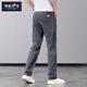 Zengzhi Denim Ice Silk Jeans Men's Thin Style 2025 Été Nouveau pantalon élastique d'âge moyen Loose Loose Loose Loose Men AA702 Blue 31