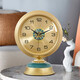 Compas European style wooden light luxury table clock living room home ornaments decorative ornaments quartz clock 506 gold