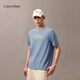 Calvin KleinJeans25春夏新款男士休闲潮流ck字母印花净色纯棉短袖T恤4RB854G