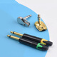 Zejie 6.35MM large three-core/two-core microphone 6.5 audio connector microphone plug mono/stereo welding 6.35 male two-core to green terminal 2P solder-free