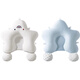 Baby shaping pillow to correct head shape, newborn baby to prevent eccentric head, 0-6 months and 12 years old, soothing and sleeping starfish pillow, 7A antibacterial shaping pillow, blue