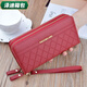 Yunluo Qixi Large Capacity Wallet Women's Long Student Clutch Double Zipper Korean Style Ladies Key Mobile Phone Bag Diamond Clutch Taro Purple Upgraded Large Capacity Upgraded Large Capacity Inventory