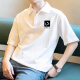 森马（Semir）美式复古男士polo衫短袖宽松百搭翻领体恤2025夏季纯棉半袖上衣服 【3895-WASP】白色 M 85-110斤