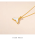 Pure white mother-of-pearl 18K gold small pendant, colorful silver S925 necklace set and chain for Valentine's Day, simple, fashionable and versatile