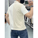 Airmiuu International First-Line Marque Trendy Brand Polo Polo Men's Summer NOUVEAU BASE BASE SABLAGE POLUDEMBLE TRENDY Moyen-Agence et Young Top [Wild] B9854 Symmét Immeth Pocket Pocket White 2xl