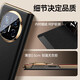 Qiali [Lens all-inclusive | Wristband bracket] suitable for Huawei matex5 mobile phone case genuine leather flip x5 collector's version business style smart window protection case anti-fall men's model Huawei matex5 black | Wristband design | Lens all-inclusive