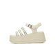 Daphne (Daphne) Sandalias de correa de suela gruesa para mujeres en verano 2025 Nuevo romano zapatos de esponja casuales cuña zapatos de playa elevados para mujeres beige 37