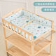 Jiaojing Baby Windel Tisch Multifunktionaler Betriebstisch Windel Tisch Massivholz lackfrei Baby Pflege Tisch BB Neugeborene Babybett Multifunktionale Windel Tisch (dreischichtige Vollmassivholz + Domi-Bär-Baumwollpolster
