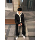 Qumile American hiphop bomber jacket for men and women in autumn and winter loose and trendy baseball uniforms high street handsome clothes jacket black L recommended 100-120Jin Jin equals 0.5 kg