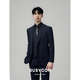 Busycon Wool Cust мужесной костюм синий корейский стиль стройный бизнес-костюм профессиональный костюм профессиональный костюм жених свадебное платье с тремя частями чернила синий (топ + тройка черная рубашка + брюки) 52 Справочный вес 150-160JIN [Джин равняется 0,5 кг]