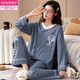 Modal Pyjamas für Frauen im Frühjahr und Herbst Pure Cotton Korean Version Cartoon Cartoon Langarmed großer großer zweiteiliger Anzug Sommer, Herbst und Winter können außerhalb von GXT9928 m getragen werden (empfohlen 75-95jin [Jin gleich 0,5 kg]))