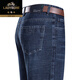 Classic car ice silk cotton stretch jeans for men straight loose breathable summer middle-aged dad men's clothing business casual dark blue (3889 summer) thin 29 (2 feet 2)